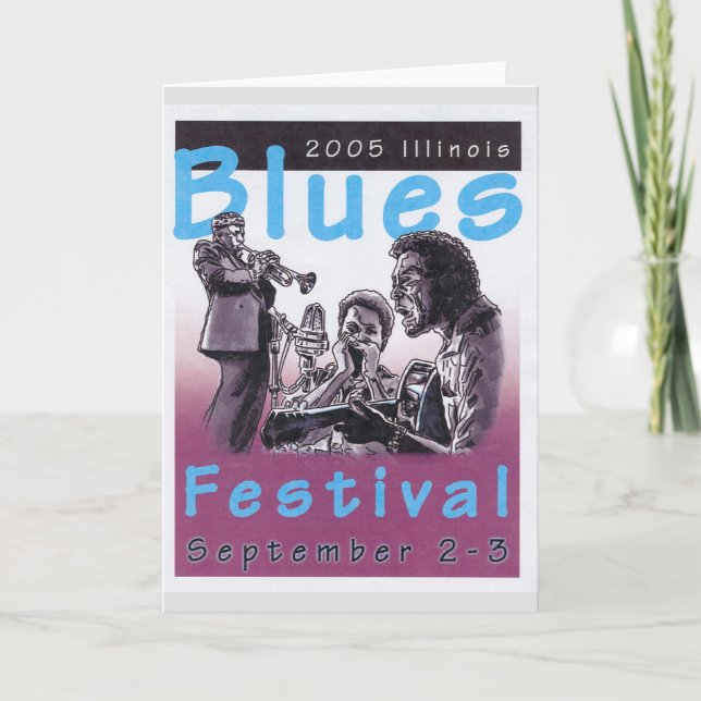 Tarjeta Proyecto del poster del concierto de 2005 azules (Anverso)