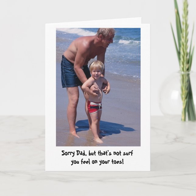 Tarjeta Prueba de la resaca con el papá (Anverso)