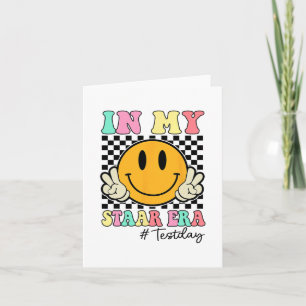 Tarjeta Prueba de niños de la época de la sonrisa retro de
