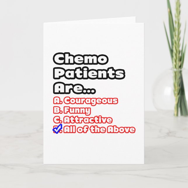 Tarjeta Prueba de paciente de Chemo (Anverso)