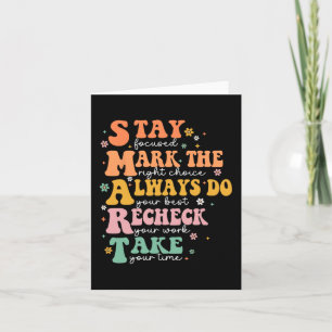 Tarjeta Prueba de profesores divertida en Smart Test Day S