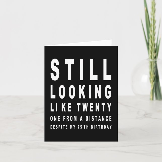 Tarjeta Prueba ocular de sarcasmo de 75 años 75º cumpleaño (Anverso)
