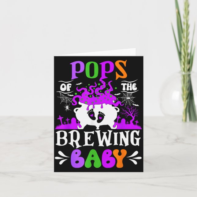 Tarjeta Ps Of The Brewing Baby Dad To Be Halloween  (Anverso)