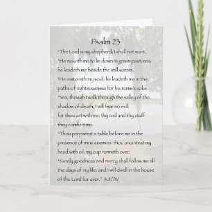 Tarjeta Psalm 23 Condolence Card