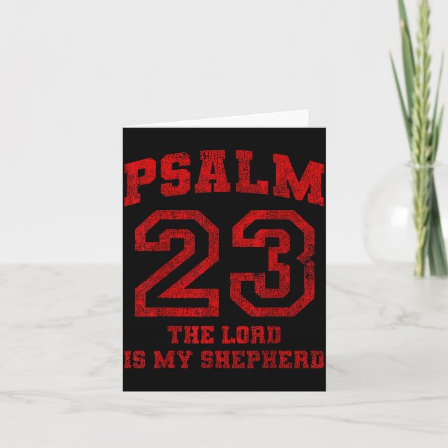 Tarjeta Psalm 23 The Lord Is My Shepherd  (Anverso)