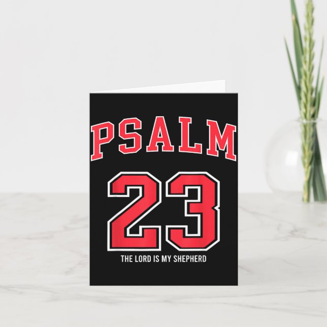 Tarjeta Psalm 23 The Lord Is My Shepherd Christian Footbal (Anverso)