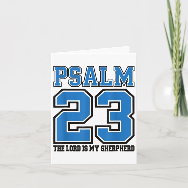 Tarjeta Psalm 23 The Lord Is My Shepherd Funny Christian T (Anverso)