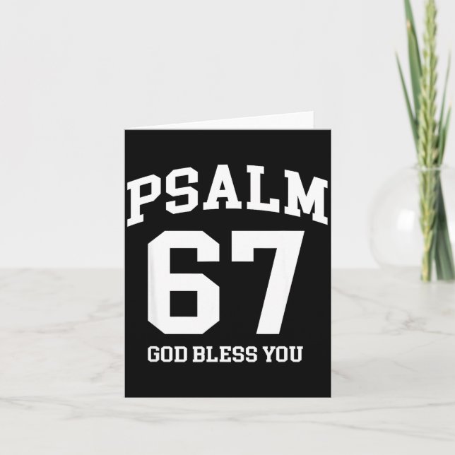 Tarjeta Psalm 67 Christian 6 7 Six Seven Jesus Funny Meme  (Anverso)