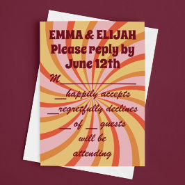 Tarjeta Psicodelic Swirl RSVP