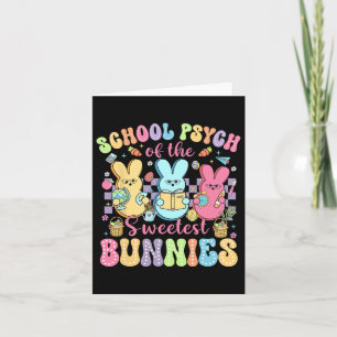 Tarjeta Psicólogo Escolar De La Pascua De Los Conejitos Má