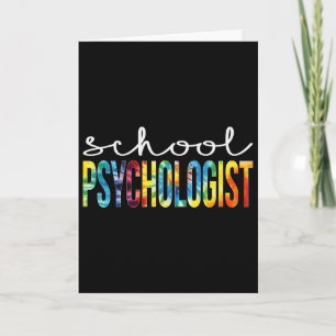 Tarjeta Psicólogo Escolar Día de Apreciación Tie Dye Byck