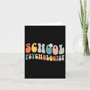Tarjeta Psicólogo escolar Groovy Retro Vintage Psicologo