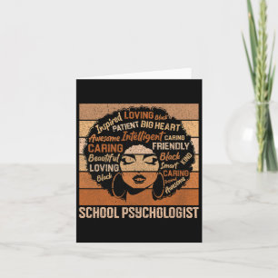 Tarjeta Psicólogo Escolar Historia Afroamericana Negra