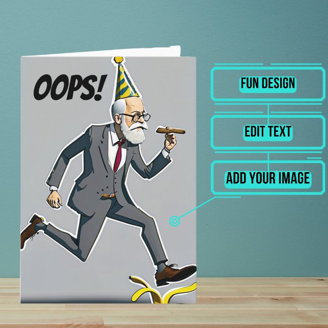 Tarjeta Psicólogo o consejero Freudian Slip Cumpleaños (This makes for the perfect card for that talented psychologist or psychiatrist friend of yours.)