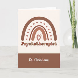 Tarjeta Psicoterapeuta Boho Rainbow personalizado