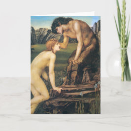 Tarjeta "Psyche and Pan", por Edward Burne-Jones