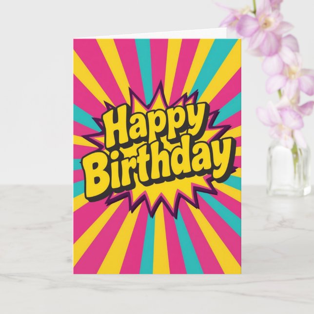 Tarjeta psychedelic birthday card (Orquídea)