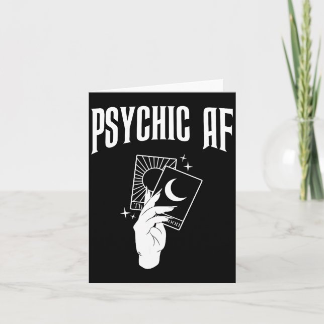Tarjeta Psychic Af Funny New Age Occult Tarot Clairvoyant  (Anverso)