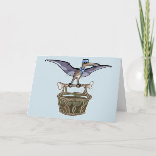 Tarjeta Pteranodon Llevando Una Cesta