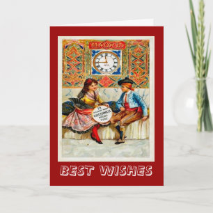 Tarjeta Publicidad del vintage, poster Madrid del viaje