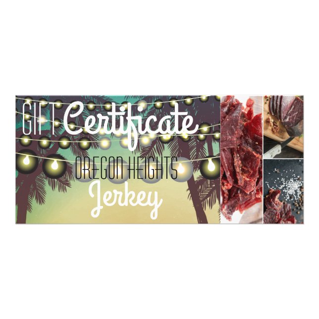 Tarjeta Publicitaria 25 Pack Business Gift Certificate Beach Sunset Pal (Frente)