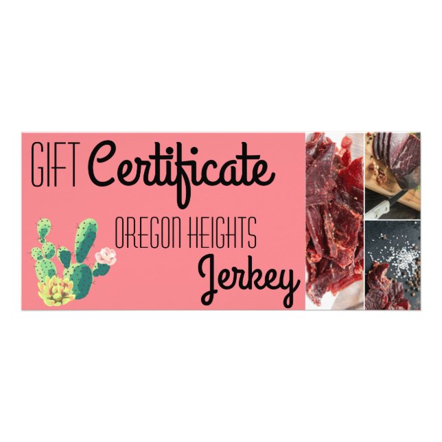 Tarjeta Publicitaria 25 Pack Business Gift Certificate Bohemian Cactus (Frente)