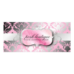 Tarjeta Publicitaria 311 rosa elegante rosado pródigo del reflejo del