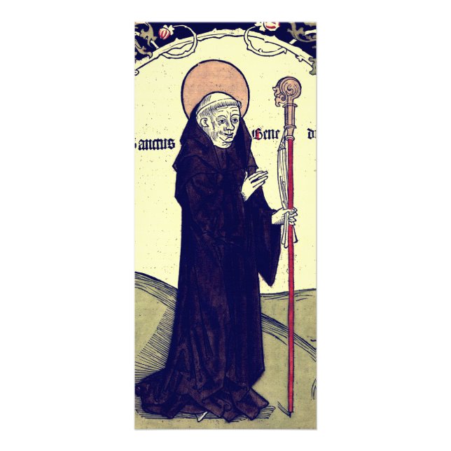 Tarjeta Publicitaria Abbot de San Benedicto de Nursia de Monte Cassino (Frente)