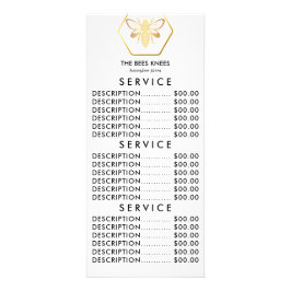 Tarjeta Publicitaria Abeja de miel dorada moderna y elegante