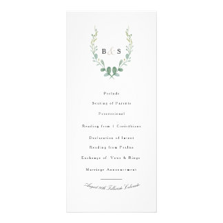 Tarjeta Publicitaria Acuarela de vegetación de Moda rústica | BODA