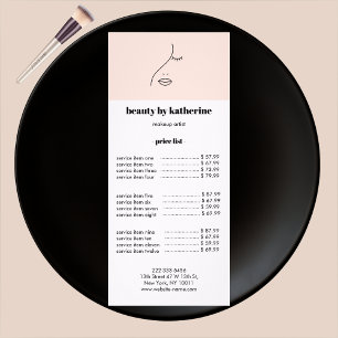 Tarjeta Publicitaria Afiche de la mujer de la belleza de la cara