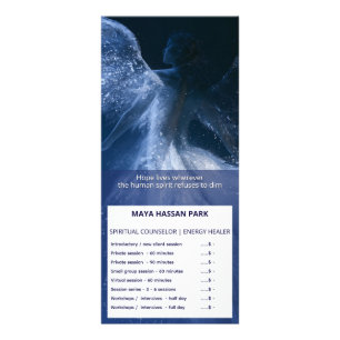 Tarjeta Publicitaria Alas de Luz Estelar Ángel Alado