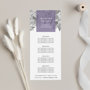 Tarjeta Publicitaria Amatista   Vintage Floral Pricing o Services