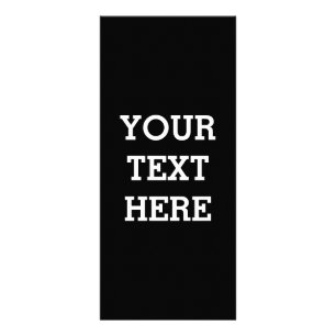 Tarjeta Publicitaria Añadir su propio texto Personalizado aquí negro y