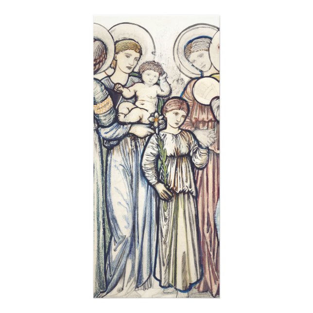 Tarjeta Publicitaria Ángeles y niños de Sir Edward Burne–Jones (Frente)