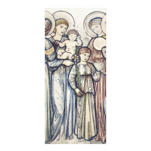 Tarjeta Publicitaria Ángeles y niños por Sir Edward Burne-Jones