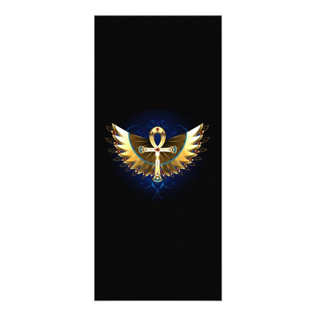 Tarjeta Publicitaria Ankh de oro con alas (Frente)
