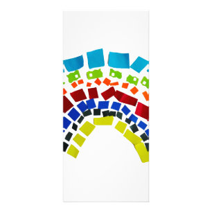 Tarjeta Publicitaria Arcoiris de papel