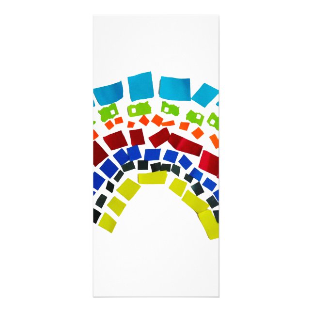Tarjeta Publicitaria Arcoiris de papel (Frente)