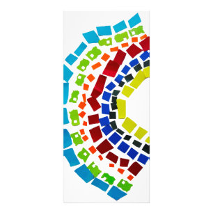 Tarjeta Publicitaria Arcoiris de papel