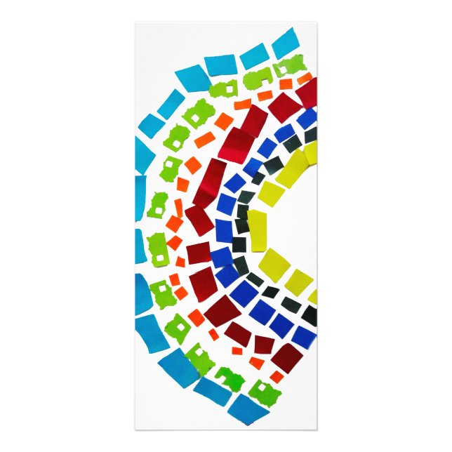 Tarjeta Publicitaria Arcoiris de papel (Frente)