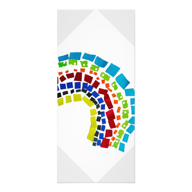 Tarjeta Publicitaria Arcoiris de papel (Frente)