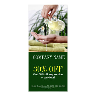 Tarjeta Publicitaria Aromaterapia Masaje SPA con Aceite Esencial