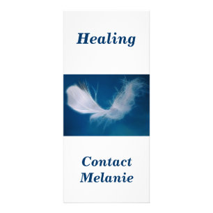 Tarjeta Publicitaria Arte de plumas blancas - símbolo de pureza e inoce