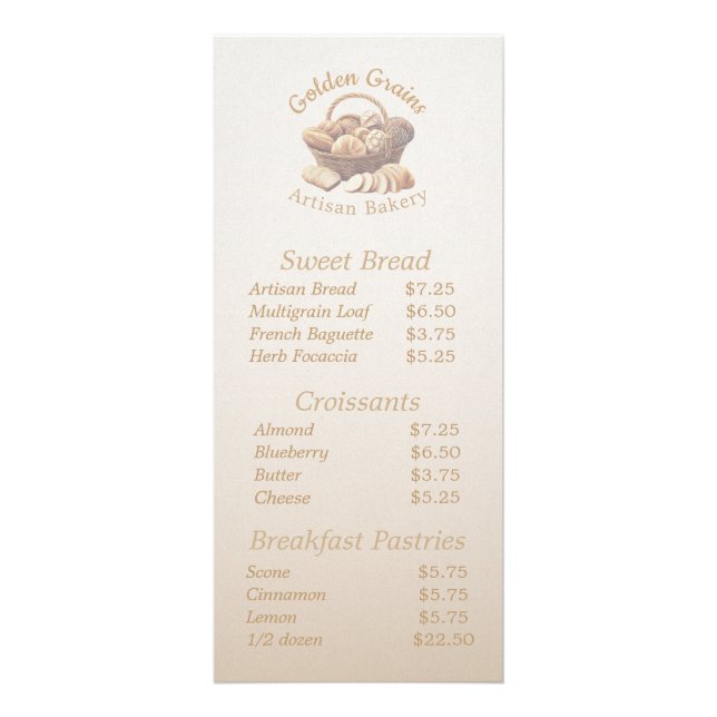 Tarjeta Publicitaria Artisan Bread Basket (Frente)