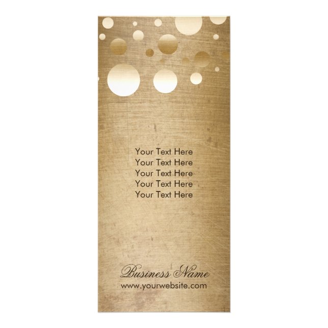 Tarjeta Publicitaria Artista de maquillaje Confetti de oro moderno Grun (Frente)