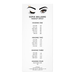 Tarjeta Publicitaria Artista de maquillaje Wink Eye Beauty Salon Lash E