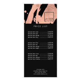 Tarjeta Publicitaria Artista moderno Resumen Rosa Pincel dorado/negro