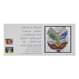 Tarjeta Publicitaria ausstellung_masken