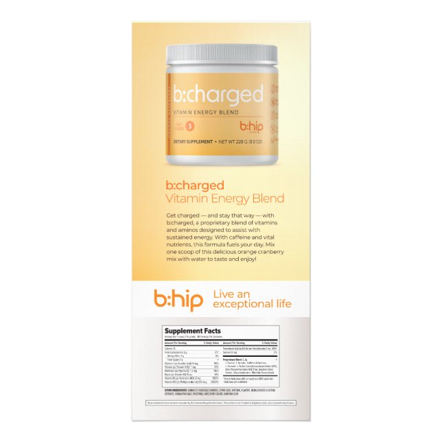 Tarjeta Publicitaria b:charged (Frente)